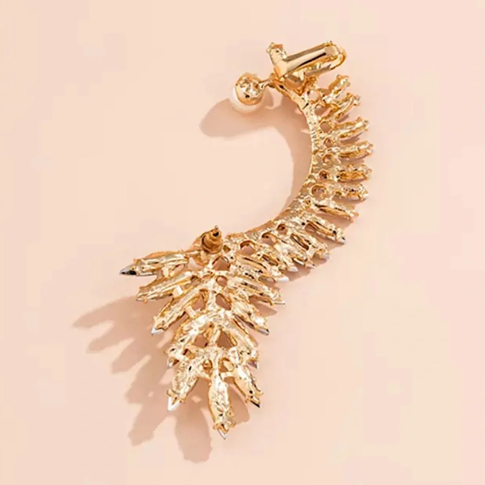 ⚜️𝟯𝟬%𝗢𝗙𝗙 𝗯𝘂𝗻𝗱𝗹𝗲𝘀 𝟯+⚜️ NEW Rhinestone Pearl Crawler Earring - Picture 6 of 8